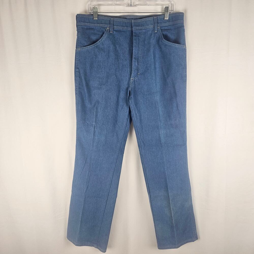 Western Lasso Stitch Denim Jeans VTG 70s/80s 36x30 USA Retro Americana workwear